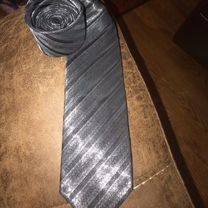 Silver neck tie